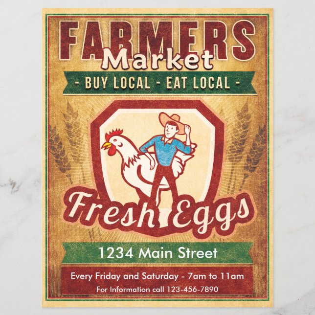 Flyer Agricultores comercializam ovos frescos (Verso)