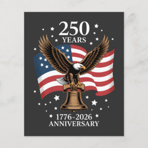 Flyer Águia e Bandeira 250 Anos da América 1776-2026