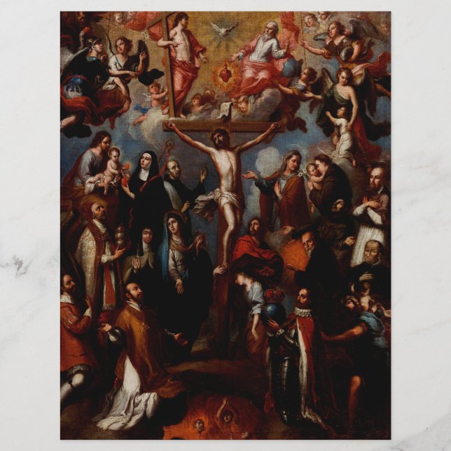 Flyer Alegoria da Crucificação com Santos Jesuítas (Frente)