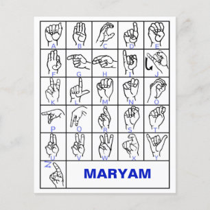 Flyer Alfabeto da Língua de Sinais Americana, Aprenda AS