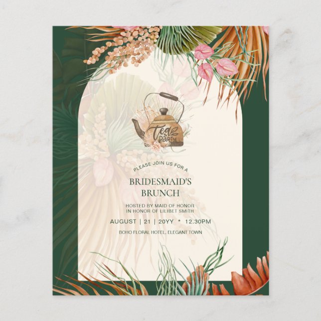 Flyer Almoço de Chá de panela da FESTA Pampas Grass (Frente)