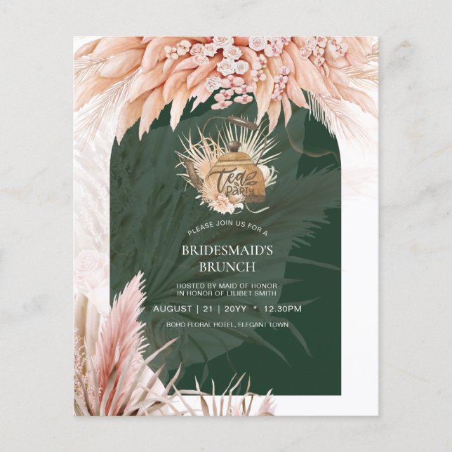 Flyer Almoço de Chá de panela da FESTA Pampas Grass (Frente)