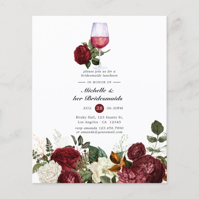 Flyer Almoço de Damas de Honra com Degustação de Vinho F (Frente)