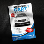 Flyer Aluguer De Carro De Carro Moderno Azul<br><div class="desc">Procurando um modelo de aluguel de carro que converta? Este design moderno é perfeito para mostrar sua melhor garantia de preços e atrair mais clientes. Destaque os principais recursos, como assistência na estrada 24 horas por dia, 7 dias por semana e aluguéis flexíveis, e personalize-se facilmente com seu logotipo e...</div>