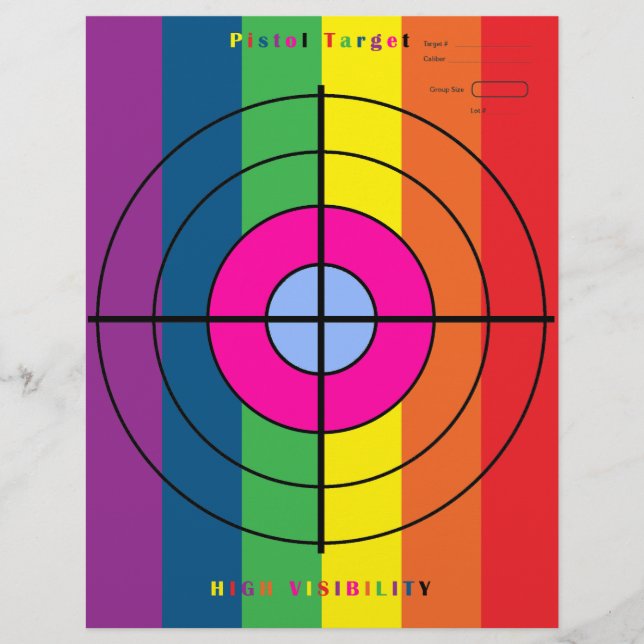 Flyer Alvo da pistola de alta visibilidade (Frente)