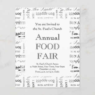 Flyer Amante da comida de Appetit do Bon do cozinheiro