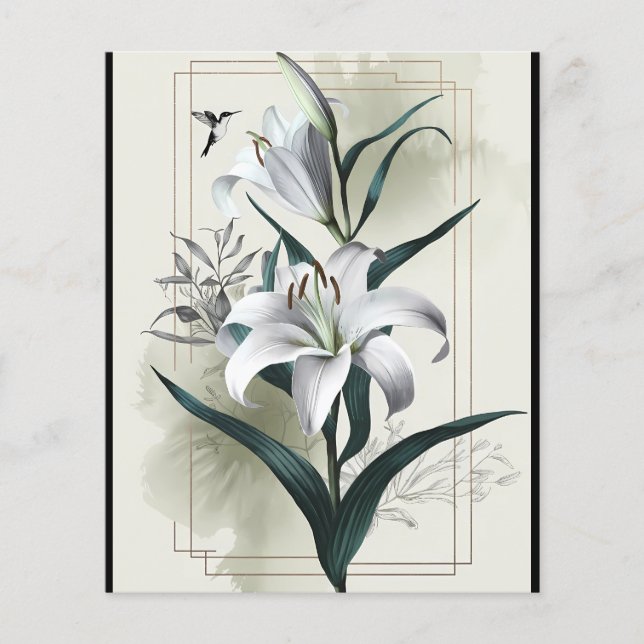 Flyer Amazon Lily Art - Estilo Dourado e Escandi (Frente)