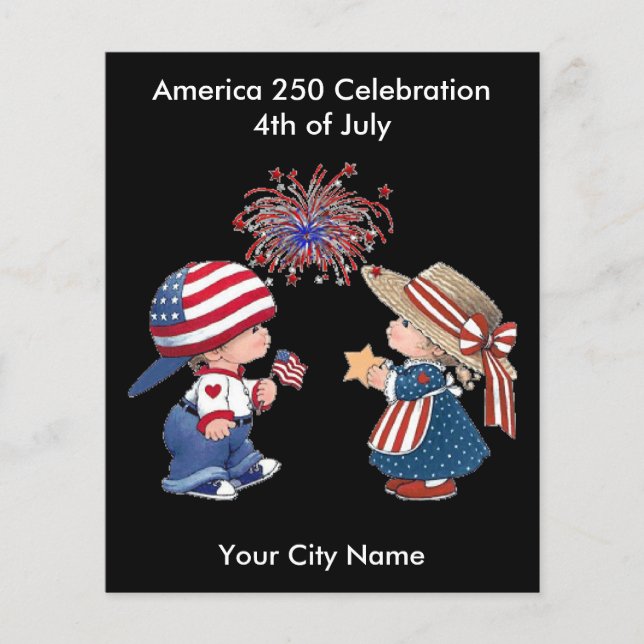 Flyer América 250 Fogos de Artifício Comunitários 1776-2 (Frente)