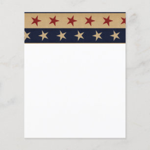 Flyer Americana de estrelas e tiras