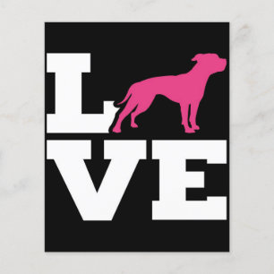 Flyer Amor Buldog Inglês Presente para o Bulldog Lover