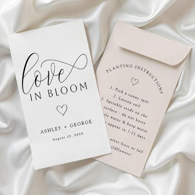 Flyer Amor em Flor • Envelope de Favor com Pacote de Sem (DIY Seed Packet Favor)