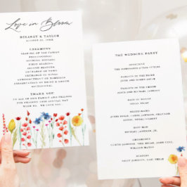 Flyer Amor no Bloom Wildflower Paper Program