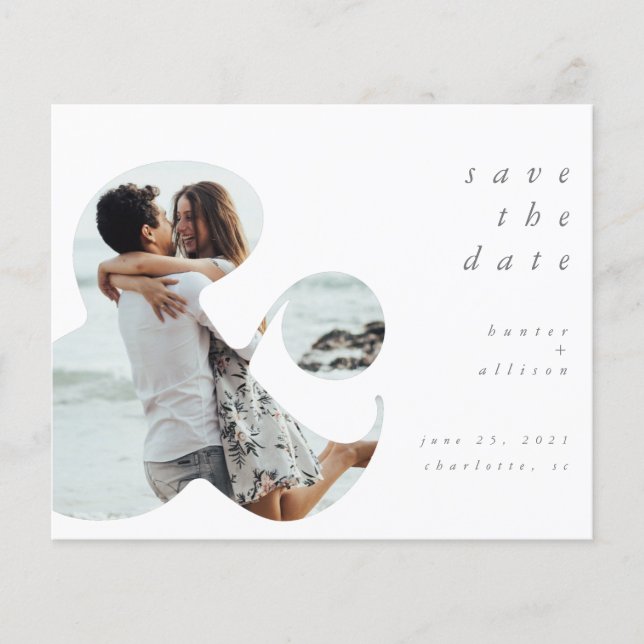 Flyer Ampersand do ORÇAMENTO | Guardar o Convite de Data (Frente)