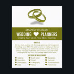 Flyer Anéis de Casamento Vinculados, Anúncio do Planejad<br><div class="desc">Anéis de Casamento Vinculados,  Folheto de Publicidade do Planejador de Eventos de Casamento pela Loja de Cartão de visita.</div>
