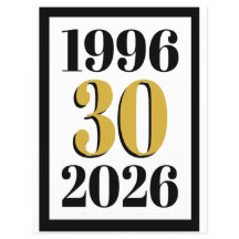 Aniversário de 30 anos Milestone Vintage 1996