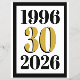 Flyer Aniversário de 30 anos Milestone Vintage 1996