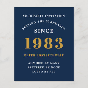 Flyer Aniversário de 40 anos de Orçamento 1983 Convite A