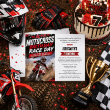 Aniversário de corrida de motocross de meninos de