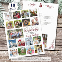 Ano em Revisão Fotografia Colagem Carta de Natal