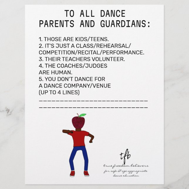 Flyer Antecedentes de Dança: Apple White (Frente)