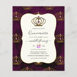 Flyer Antiga Elegância Dourada Quinceañera