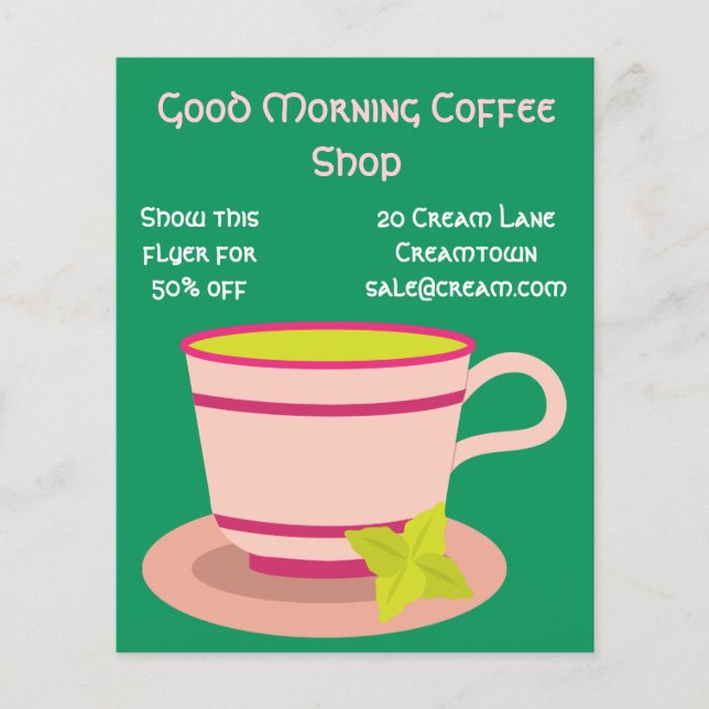 Flyer Anúncio de café Compre (Frente)