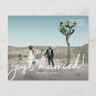 Flyer Anúncio de casamento de fotos do Recem casados 4 