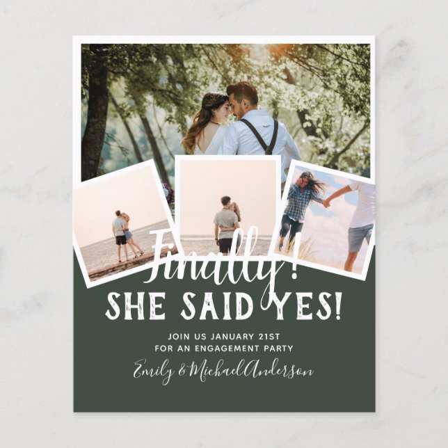 Flyer Anúncio de Convite de casamento de FOTO DO ORÇAMEN (Frente)