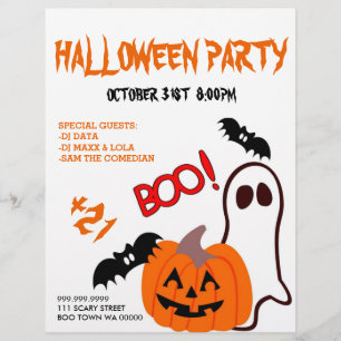 Flyer Anúncio de Evento de Festa de Halloween DJ CLUB Ca