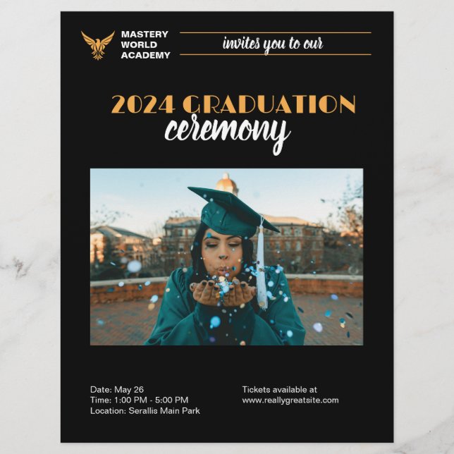Flyer Anúncio de Formando de Convite para Graduação (Frente)