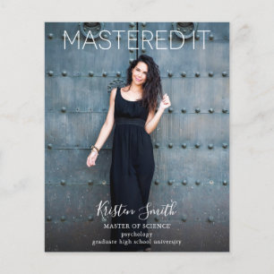 Flyer Anúncio de Foto do Formando de Ti Mastered