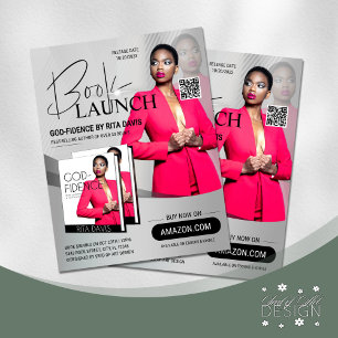 Flyer Anúncio de lançamento do livro profissional Black