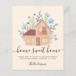 Flyer Anúncio de PAPEL Floral Moving House