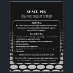 Flyer Anúncio do Gráfico Monocromático, Designer Gráfico<br><div class="desc">Folhetos De Anúncios De Gráfico Monocromático,  Designer Gráfico,  Pela Loja De Cartão de visita.</div>