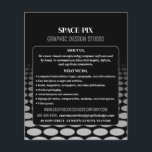 Flyer Anúncio do Gráfico Monocromático, Designer Gráfico<br><div class="desc">Folhetos De Anúncios De Gráfico Monocromático,  Designer Gráfico,  Pela Loja De Cartão de visita.</div>