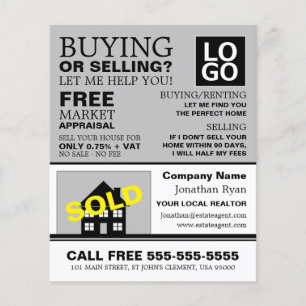 Flyer Anúncios de agentes estaduais vendidos pela casa, 