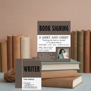 Flyer Anúncios de Assinatura de Livros de Escritores Mod