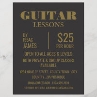 Anúncios de lições de Na moda Guitar