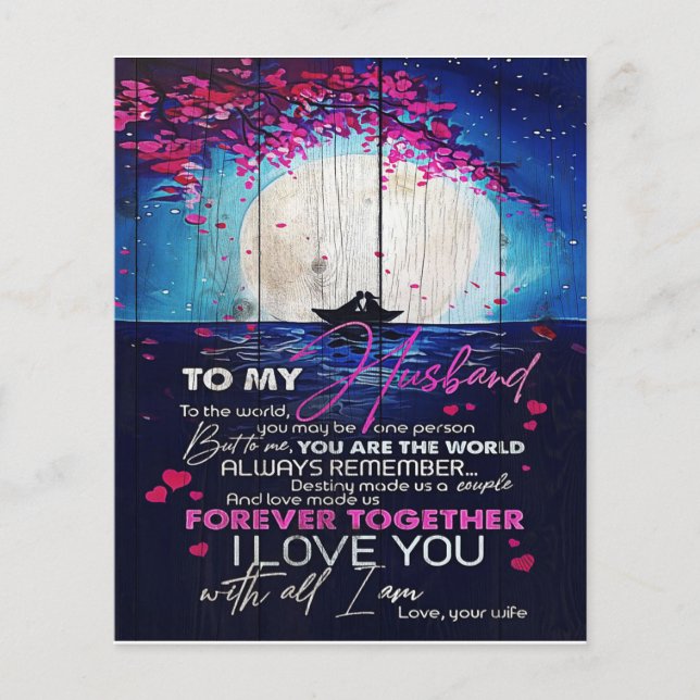 Flyer Ao Meu Marido Aniversário Presente | Carta Ao Mari (Frente)