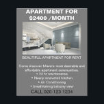 Flyer Apartamento Personalizado Para Promocional De Imóv<br><div class="desc">Este moderno apartamento imobiliário profissional e elegante para aluguel flyer pode ser personalizado com o logotipo da sua empresa, um código qr, uma declaração de texto/ missão ou outras informações relevantes sobre o seu negócio imobiliário. ferramenta de marketing de excelentes e publicidade para todos os corretores, agentes de listagem e...</div>