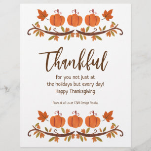 Flyer Apreciação Personalizada do Cliente em Ação de Gra