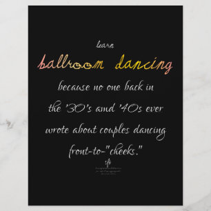 Flyer Aprenda Ballroom Dancing Cava Rosa
