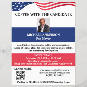 Flyer Apresentação de Candidato de Campanha Política