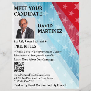Flyer Apresentação de Candidato de Campanha Política