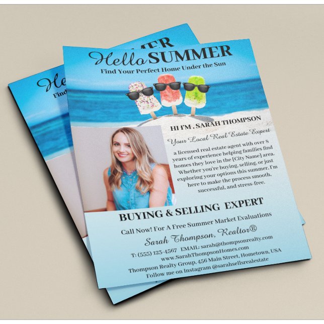 Flyer Apresentação de Imóveis de Verão  (Criador carregado)