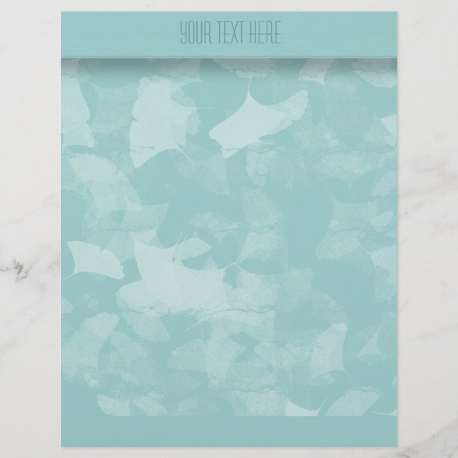 Flyer Aqua Blue Gingko deixa voador (Frente)