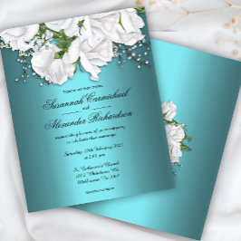 Flyer Aqua Elegance, Convite de casamento de orçamento d