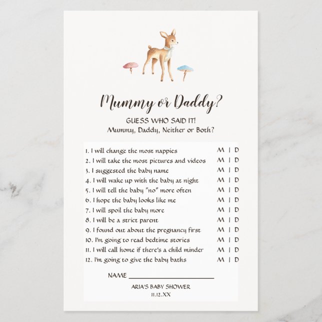 Flyer Aquarela Cogumelos Vendedores de Bebê Mummy ou Jog (Frente)