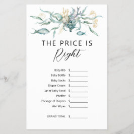 Flyer Aquarela debaixo do mar O preço é o jogo certo