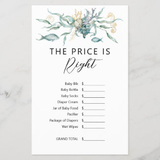 Flyer Aquarela debaixo do mar O preço é o jogo certo